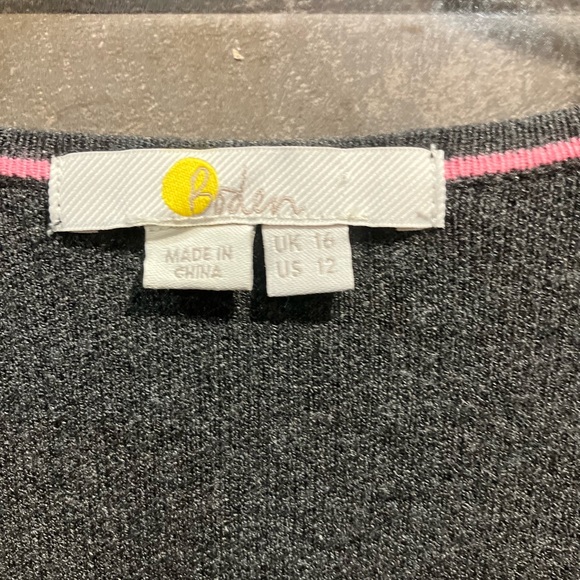 Boden Berkshire Coatigan Cardigan Topper Sweater Coat Stripe Sleeves Size 12‎ - Picture 4 of 7